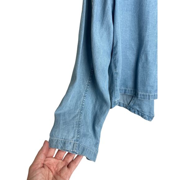 Soft Surroundings Chambray Open Front Shirt / Jacket – Size M - Picture 7 of 11